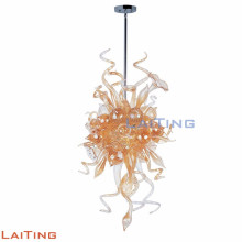 Home Art Deco Lamp , Painting Glass Pendant Light